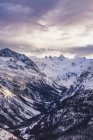 Vue panoramique du paysage hivernal, Engadine, Suisse — Photo de stock