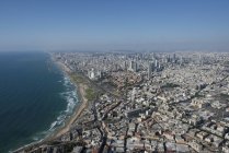 Fotografia aérea de Tel Aviv, Israel vista da costa como visto do sul — Fotografia de Stock