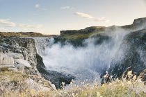 Vue panoramique de la cascade Dettifoss, parc national Vatnajokull, Islande — Photo de stock