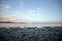Eau calme sur la plage rocheuse — Photo de stock