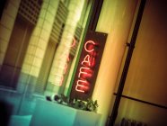 Café néon signe — Photo de stock