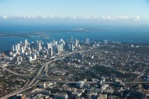 Vue aérienne du centre-ville de Miami, États-Unis — Photo de stock