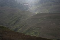 Підвищені подання терасових ricefields, Гуансі-Чжуанський, Китай — стокове фото