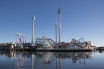 Front view of amusement park in Funfair, Stockholm, Sweden — Stock Photo