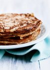 Stack of pancakes on plate — Stock Photo