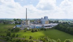 Vista de la planta industrial, Wasserberg, Bavaria, Alemania - foto de stock