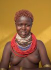 Young woman of the Karo Tribe, Omo Valley, Ethiopia — Stock Photo