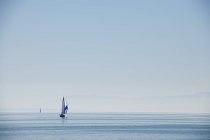 Segelboote auf dem Lausanner See im Sonnenlicht, Schweiz — Stockfoto