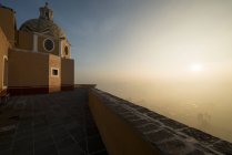 Iglesia de Nuestra Senora de los Remedios ao amanhecer, Cholula, Puebla State, México — Fotografia de Stock