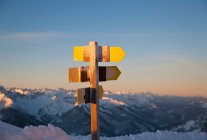 Rural signposts in snow — Stock Photo