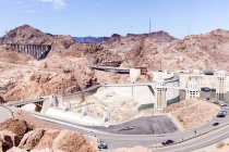 Observing view of Hoover Dam, Nevada, California, USA — Stock Photo