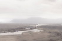 Поток в туманном пейзаже — стоковое фото