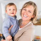 Grandmother and baby boy — Stock Photo