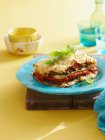 Piatto di lasagne vegetariane — Foto stock