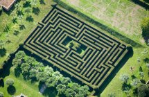 Blick auf Heckenlabyrinth — Stockfoto