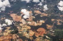 Foto aerea scattata da un aereo in volo da Bali a Singapore — Foto stock