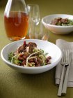 Chicken livers with salad — Stock Photo