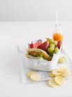 Healthy food in lunch box — Stock Photo