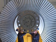 Engineers Working On Turbine — Stock Photo