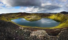 Озеро Вейдивотн в высокогорье Исландии — стоковое фото