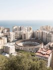 Elevated view of city Malaga at daytime, Spain — Stock Photo