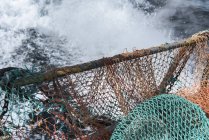 Trawler net on deck — Stock Photo