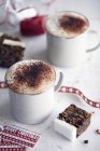 Coffee and Christmas cake — Stock Photo