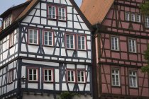Traditional european building exterior in chalet style, germany, baden-wuerttemberg — Stock Photo