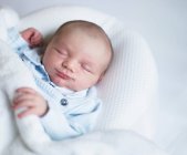 Portrait of Baby sleeping on the bed — Stock Photo