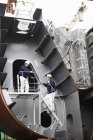 Lavoratori nei cantieri navali, GoSeong-gun, Corea del Sud — Foto stock