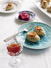 Gefilte Fish served on table — Stock Photo