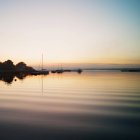 Sunset view of harbor on Lough Derg — Stock Photo