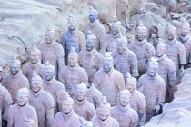 Army of Terracotta Warriors in Tomb — Stock Photo
