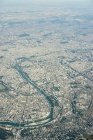 Luftaufnahme der Überbevölkerung in Paris, Frankreich — Stockfoto