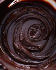 Vista superior de ganache de chocolate brilhante — Fotografia de Stock