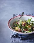 Fig, goats cheese and rocket salad — Stock Photo