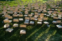 Chairs for outdoor concert — Stock Photo
