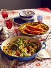 Natura morta di piatto di harissa marocchino con carote — Foto stock