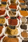 Spices for sale at outdoor market — Stock Photo