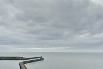 Elevated seascape and harbour walls, Maryport, Cumbria, UK — Stock Photo