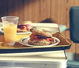 Нью-Йорк стиль Diner серії - Lox Бублик Плавлений сир — стокове фото
