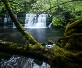 Sgwd y Pannwr Waterfall, Waterfall Country, Brecon Beacons, Powys, Wales, UK — Stock Photo
