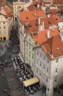 Aerial view of Prague street — Stock Photo