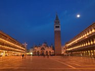 Piazza San Marco di notte, Venezia, Italia — Foto stock