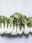 Верхний вид китайской капусты на светлом фоне — стоковое фото