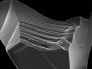 Imagen de meteorito de un microscopio electrónico de barrido - foto de stock