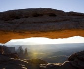 Mesa arch in sun light, Utah, USA — стоковое фото