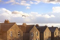 Row of terraced house rooftops — Stock Photo
