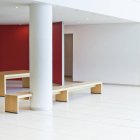Blick auf den modernen Wartebereich im Büro — Stockfoto