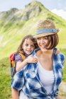Portrait of mother and daughter smiling, Tyrol, Austria — Stock Photo